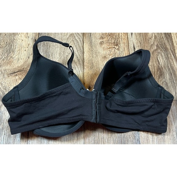 Cacique Lane Bryant 50D Lightly Lined Full Coverage Bra Black Underwired - Picture 2 of 4